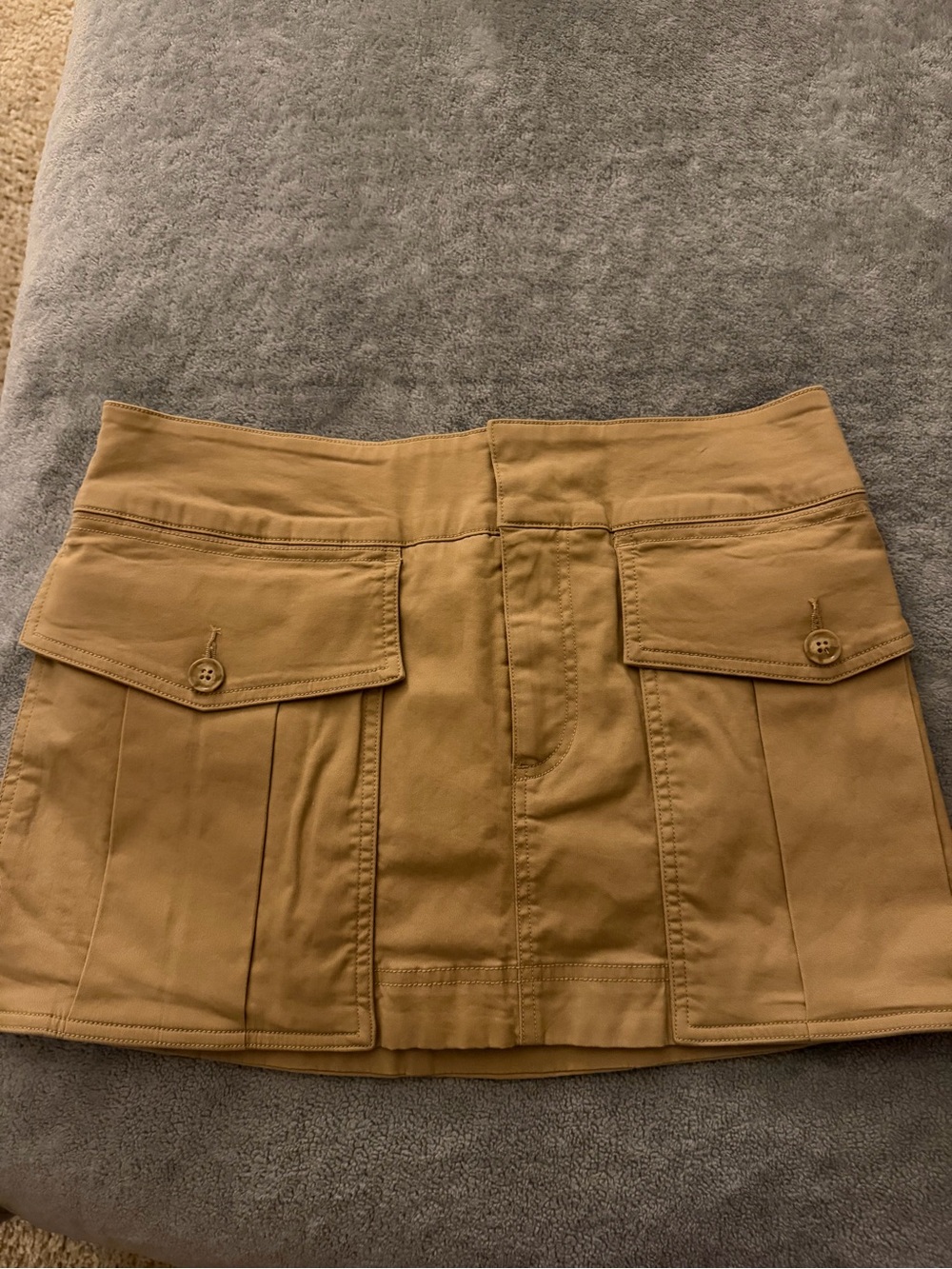 Anthropologie Maeve Tan Cargo-Style Mini Skirt